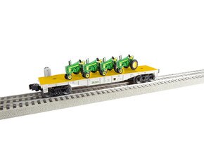 John Deere Flatcar with Tractor Load